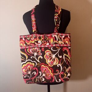 Vera Bradley Puccini Tote Bag Purse Double Strap Center Toggle Closure Retired‎